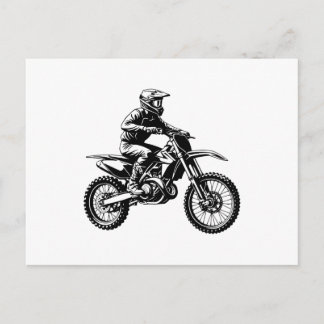 Dirt Bike Rider Holiday Postcard