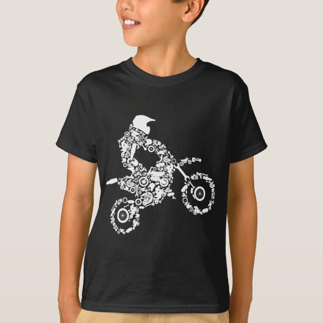 Dirt Bike Rider Motocross Enduro Dirt Biking Boys  T-Shirt (Front)