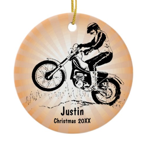 Dirt Bike Rider Ornament