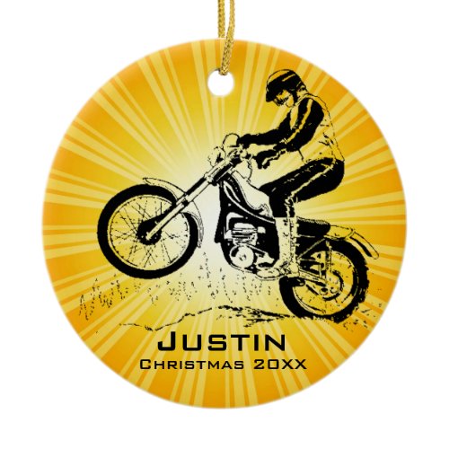 Dirt Bike Rider Ornament