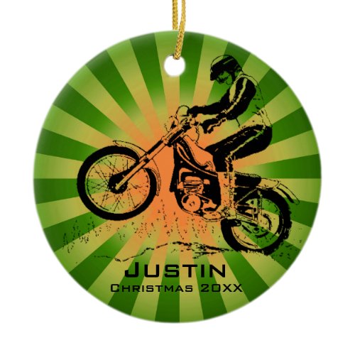 Dirt Bike Rider Ornament