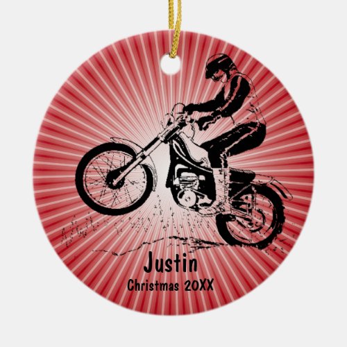 Dirt Bike Rider Ornament