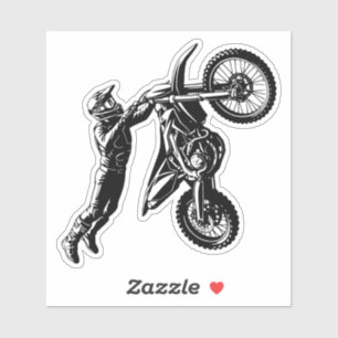 Dirt Bike Rider Sticker