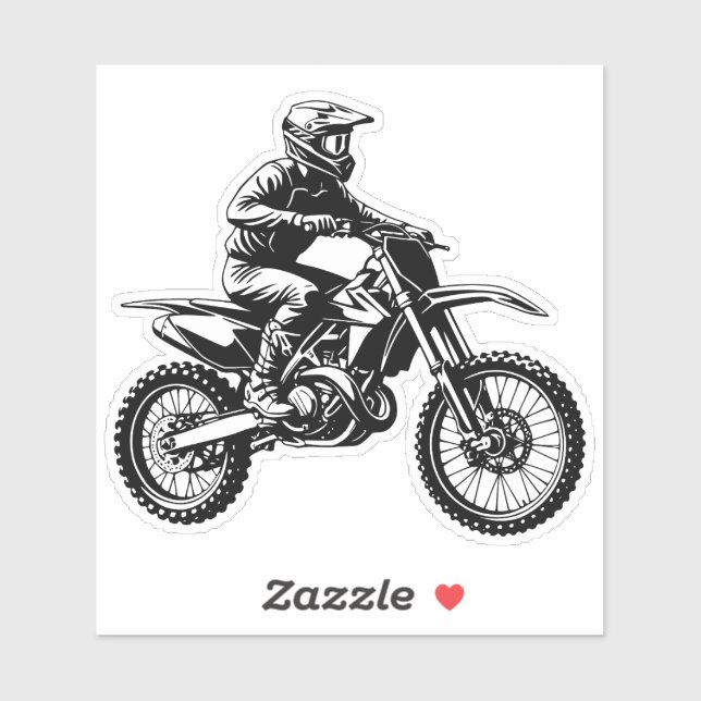 Dirt Bike Rider Sticker (Sheet)
