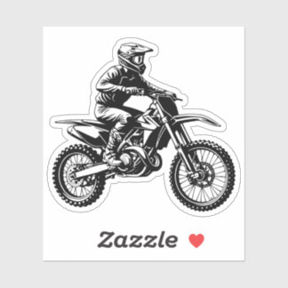 Dirt Bike Rider Sticker