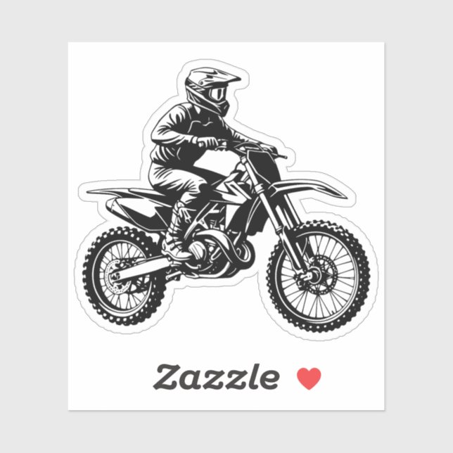 Dirt Bike Rider  Sticker (Sheet)