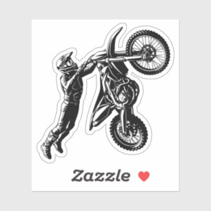 Dirt Bike Rider Sticker