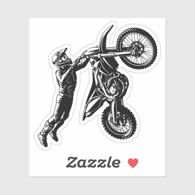 Dirt Bike Rider Sticker (Sheet)