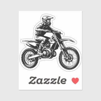 Dirt Bike Rider Sticker