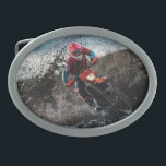 Dirt bike rider throw pillow belt buckle<br><div class="desc">Dirt bike rider</div>