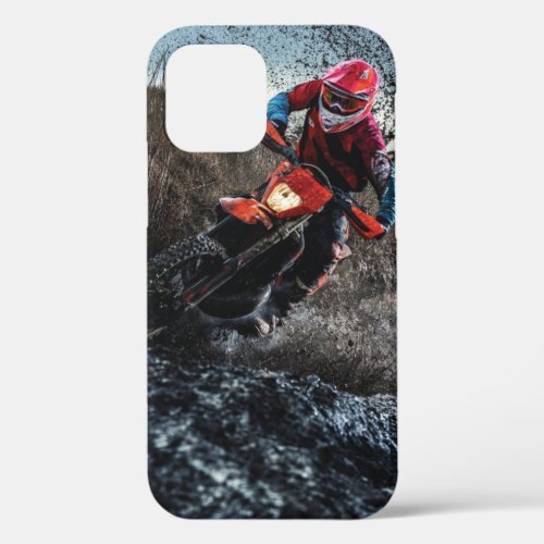 Dirt bike rider throw pillow iPhone 12 pro case