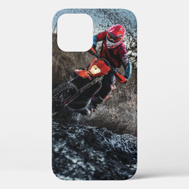 Dirt bike rider throw pillow Case-Mate iPhone case (Back)