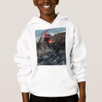 Dirt bike rider throw pillow