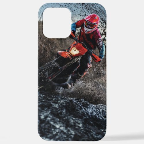 Dirt bike rider throw pillow iPhone 12 pro max case