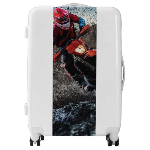 Dirt bike rider throw pillow luggage