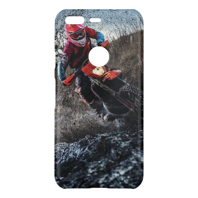 Dirt bike rider throw pillow uncommon google pixel case (Back)
