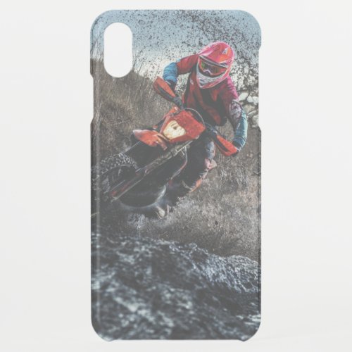 Dirt bike rider throw pillow iPhone XS max case