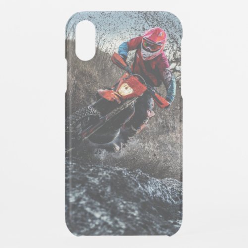 Dirt bike rider throw pillow iPhone XR case