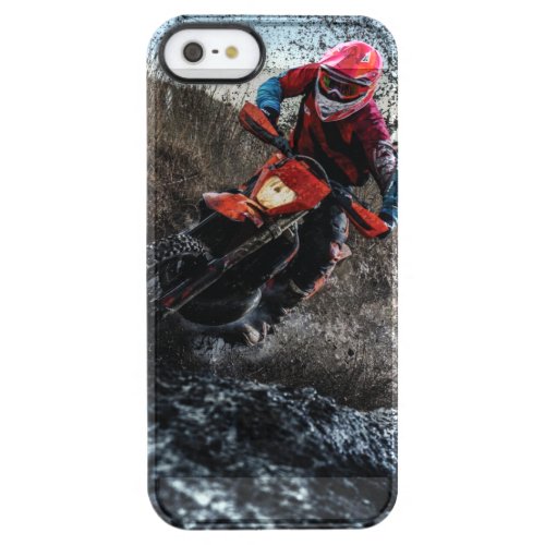 Dirt bike rider throw pillow clear iPhone SE55s case