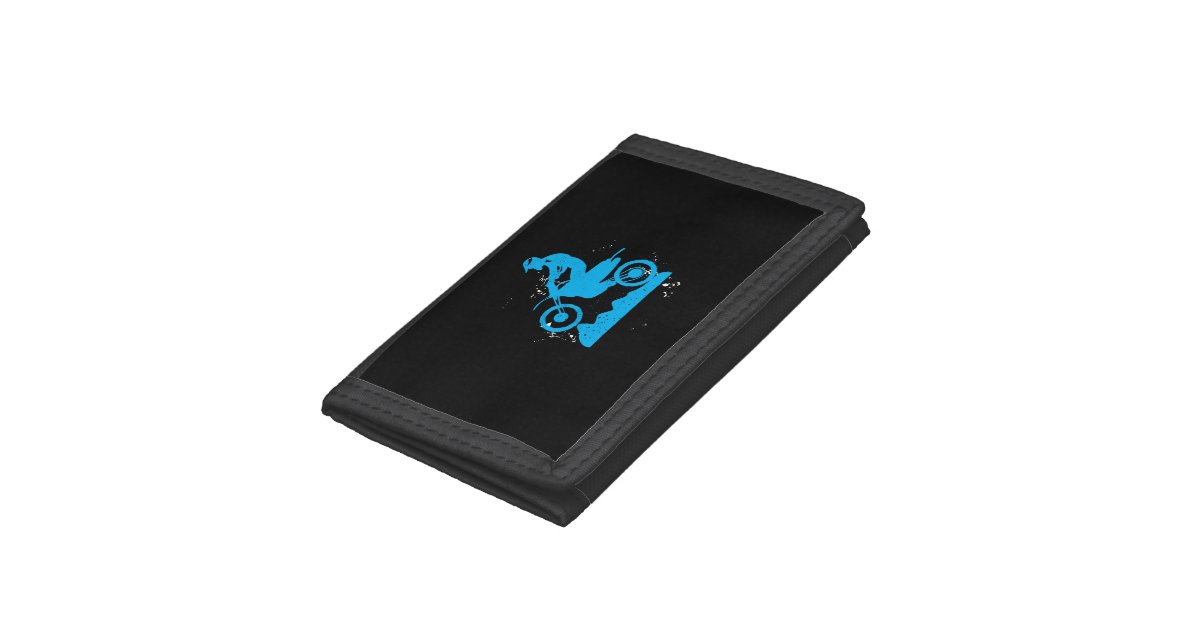Dirt Bike Rider tire tracks motorcycle Trifold Wallet Zazzle