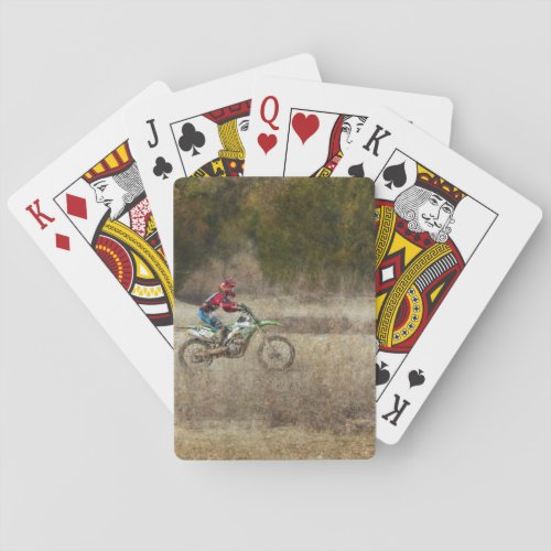 Dirt Bike Riding Poker Cards