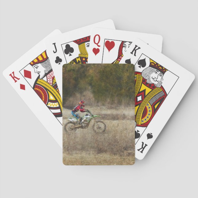 Dirt Bike Riding Poker Cards (Back)