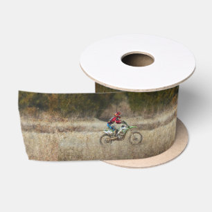 Dirt Bike Riding Satin Ribbon
