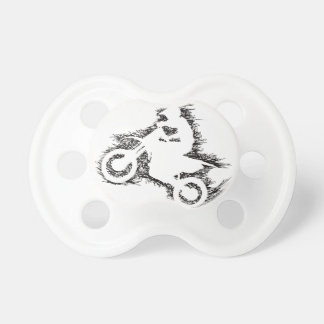 DIRT BIKE (scribble black) Pacifier
