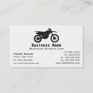 Dirt Bike Silhouette Business Card