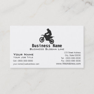 Dirt Bike Silhouette Business Card