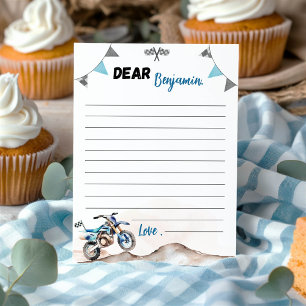 Dirt Bike Time Capsule Note Message Card