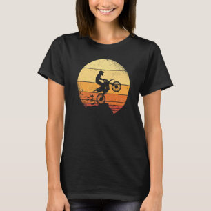 Dirt Biker Retro Sunset Vintage Motocross Biking T-Shirt