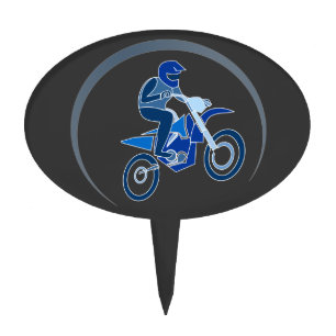 Dirt Biker Vector Biking Cake Topper