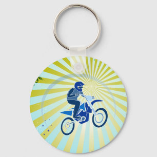 Dirt Biker Vector Biking Keychain