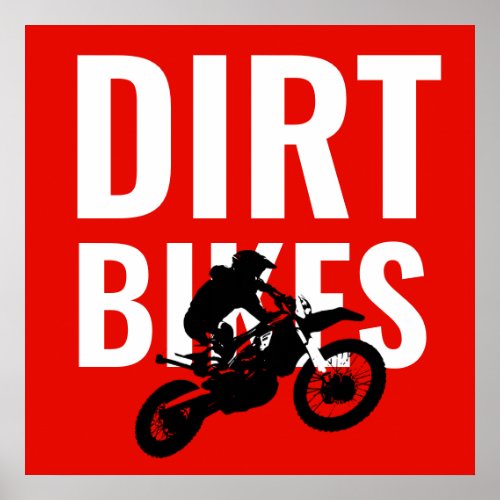 Dirt Bikes Motocross Motorcycle Sport Pop Art Poster