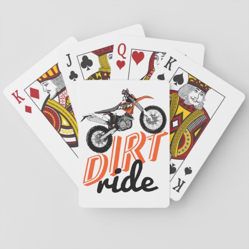 Dirt bikes playing cards