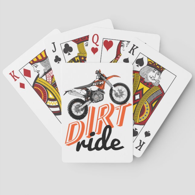 Dirt bikes poker cards (Back)