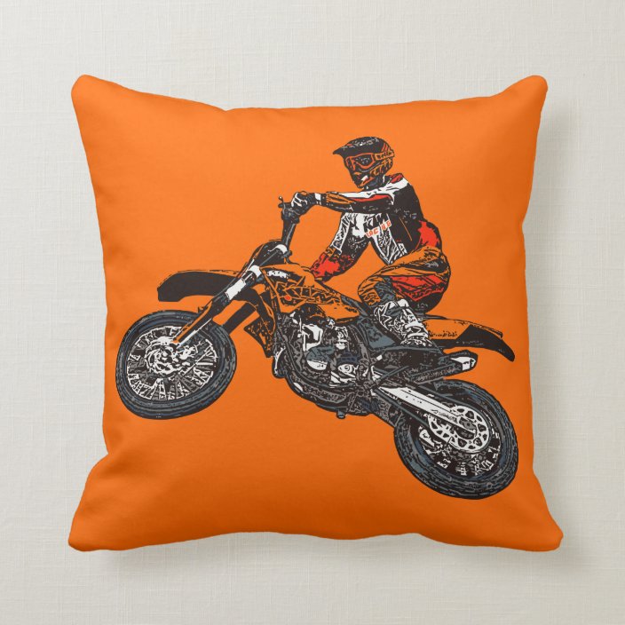 Dirt bikes throw pillow | Zazzle.com