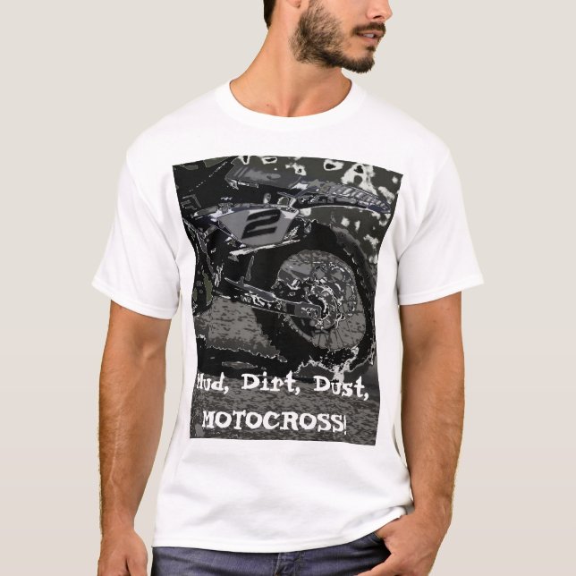 Dirt Biking (Black & White) T-Shirt (Front)