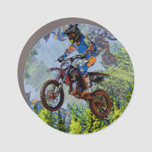 Dirt-Biking Fools - Motocross Racers Car Magnet
