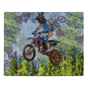 Dirt-Biking Fools- Motocross Racers Jigsaw Puzzle