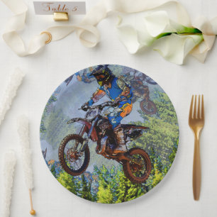 Dirt-Biking Fools - Motocross Racers Paper Plates