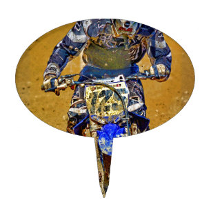 Dirt-Biking Moto-X Champ Designer #Gift Cake Topper