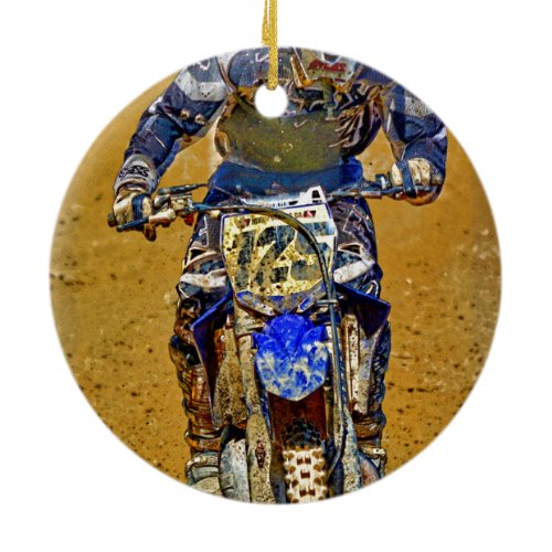 Dirt-Biking Moto-X Champ Designer #Gift Ceramic Ornament