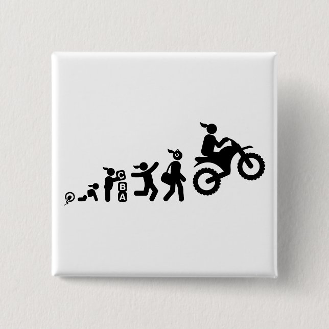 Dirt Biking Pinback Button (Front)