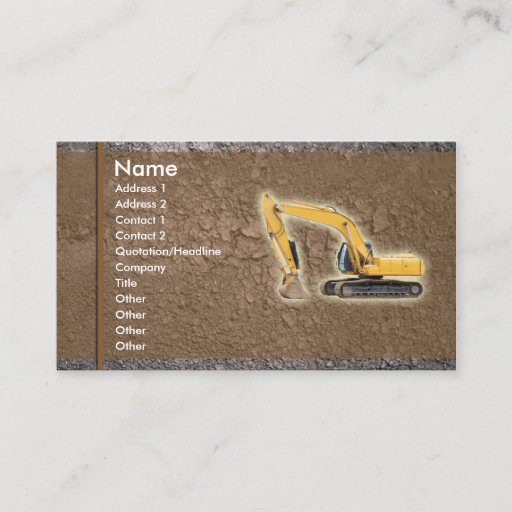 Customizable dirt_building business card