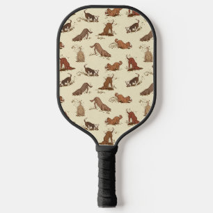 Dirt Digging Dogs - pattern father's day gift. Pickleball Paddle