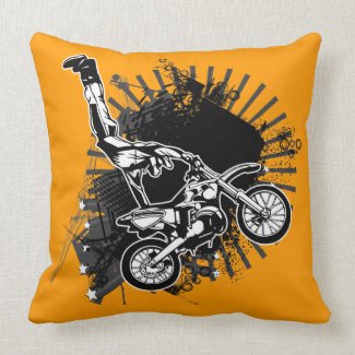 Dirt Dike Grunge Jumper Decorative Pillow throwpillow