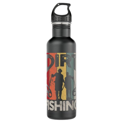 Dirt Fishing _ Funny Beach Treasure Detecting Meta Stainless Steel Water Bottle