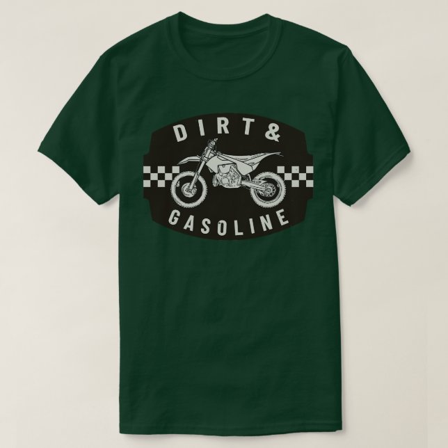 Dirt  Gasoline Cross Bike Motorsport  T-Shirt (Design Front)